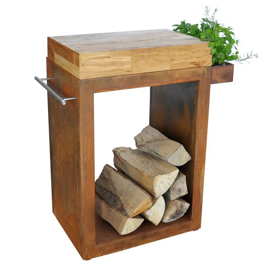 Meuble multifonction compact corten Artiss
